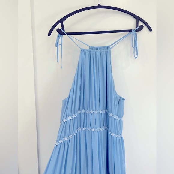 NWT $298 LOVERS + FRIENDS Womens M Powder Blue Lucy Maxi Dress Sleeveless Stars. - Picture 11 of 12